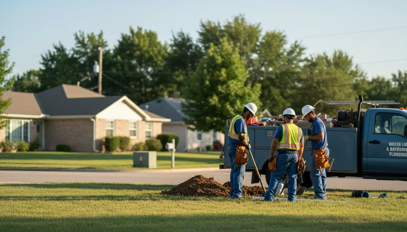 Residential water line and bathroom plumbing service in Perryville, KY